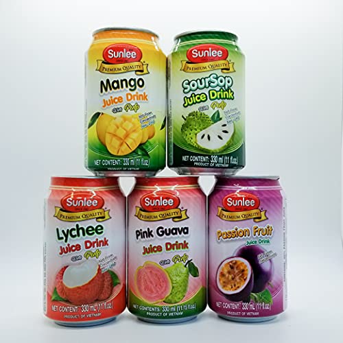 Sunlee Pink Guava Juice Drink With Pulp Sunlee 24X11 Oz 330 Ml