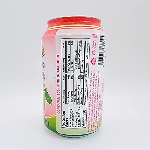 Sunlee Pink Guava Juice Drink With Pulp Sunlee 24X11 Oz 330 Ml