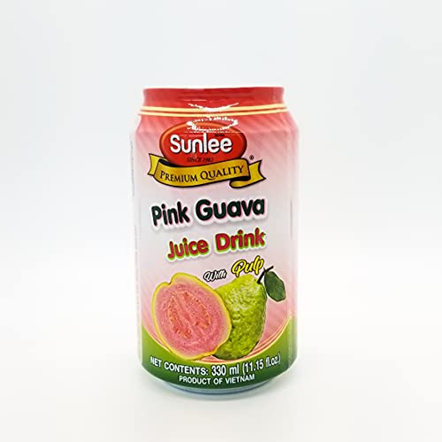 Sunlee Pink Guava Juice Drink With Pulp Sunlee 24X11 Oz 330 Ml
