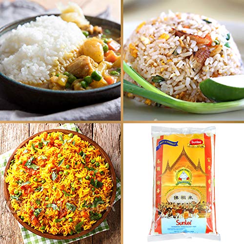 Sunlee Thai Jasmine Rice - 5 Lbs. Long Grain White Rice, Aromati