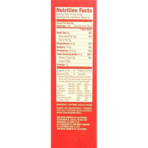 Sun-Maid Golden Raisin Variety Pack, 1 California Golden, 1 Sun-