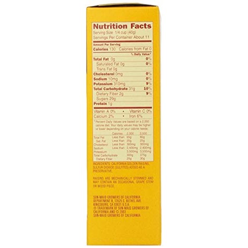 Sun-Maid Golden Raisin Variety Pack, 1 California Golden, 1 Sun-