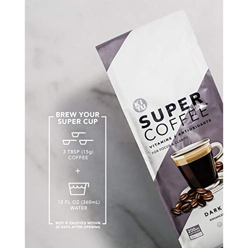 Kitu Super Coffee Grounds, Energy &Amp; Immunity 2X Caffeine, Vitam