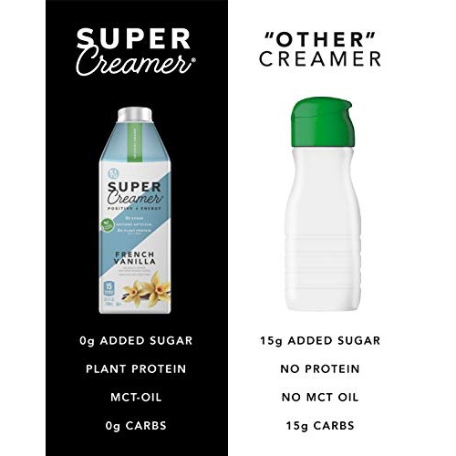 Kitu Super Creamer, Vegan Coffee Creamer 0G Sugar, 2G Protein,