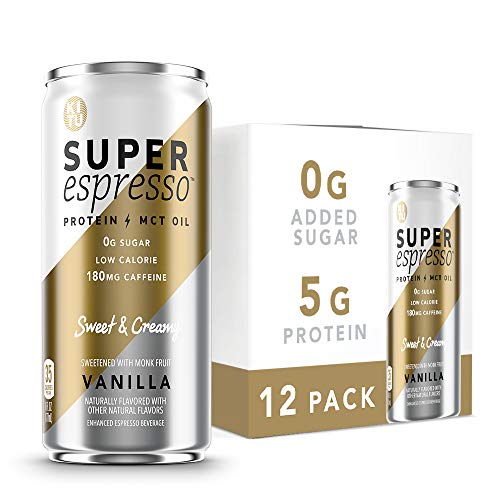 Kitu Super Espresso, Sugarfree Keto Coffee Cans 0G Sugar, 5G Pr