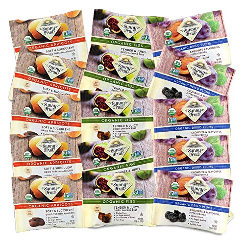 Organic Dried Fruit Assortment - Sunny Fruit Prunes, Figs &Amp; Apri
