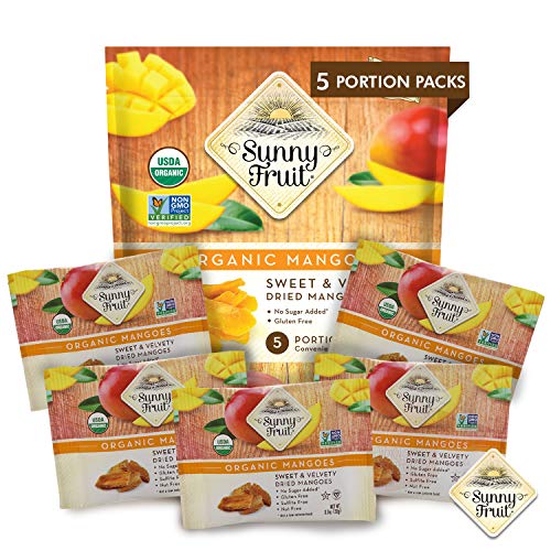 Organic Dried Mango - Sunny Fruit - 5 0.7Oz Portion Packs Per