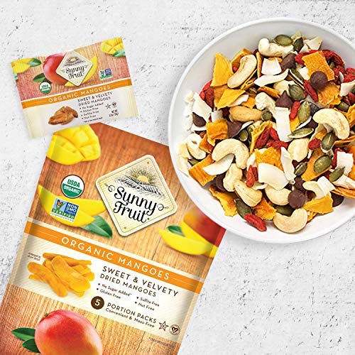 Organic Dried Mango - Sunny Fruit - 5 0.7Oz Portion Packs Per