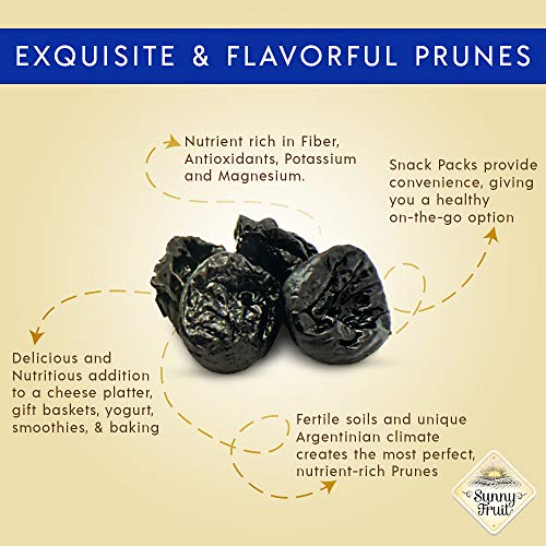Organic Dried Prunes - Sunny Fruit - 5 1.06Oz Portion Packs Pe