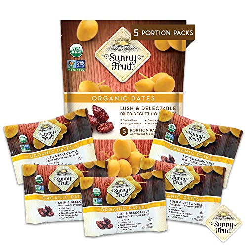 Organic Pitted Dried Dates - Sunny Fruit - 5 1.76Oz Portion Pa