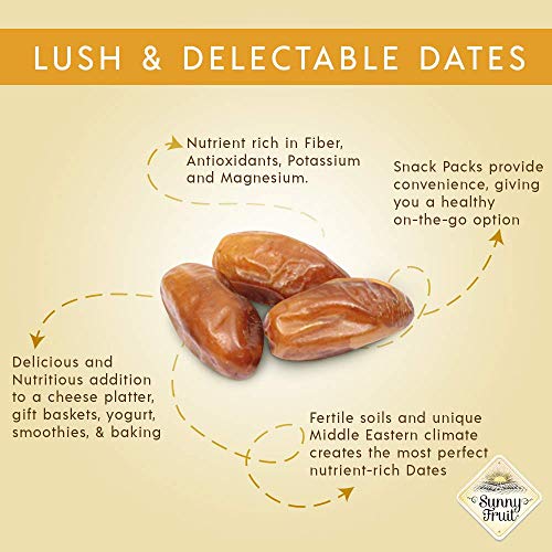 Organic Pitted Dried Dates - Sunny Fruit - 5 1.76Oz Portion Pa