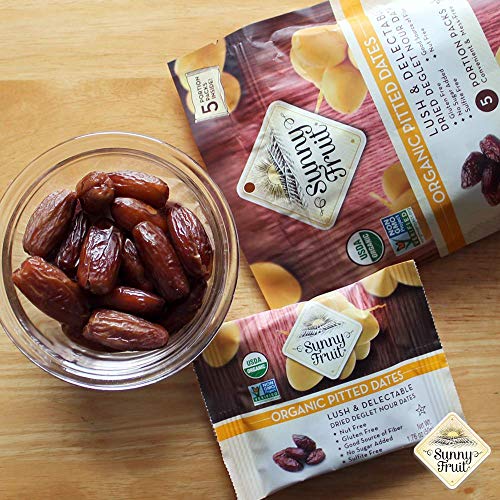 Organic Pitted Dried Dates - Sunny Fruit - 5 1.76Oz Portion Pa