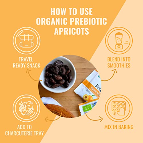 ORGANIC Prebiotic Dried Apricots - Sunny Fruit - 5 1.76oz Port...