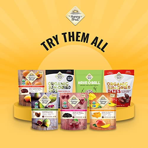 ORGANIC Prebiotic Dried Apricots - Sunny Fruit - 5 1.76oz Port...