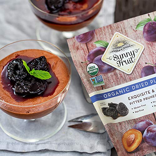 Organic Pitted Prunes - Sunny Fruit 40Oz Bulk Bag 2.5 Lbs | Pu