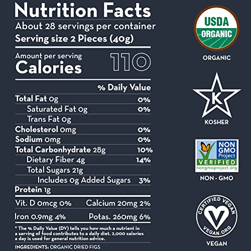 Sunny Fruit Organic Turkish Dried Figs, 2.5 Pound Bulk Bag | Hea...