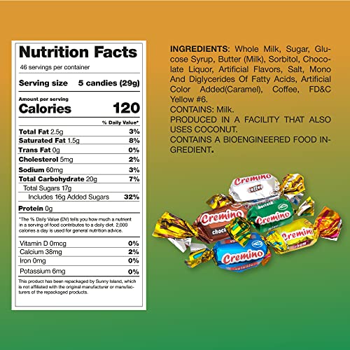 Arcor Assorted Soft Taffy Candy Vanilla, Chocolate, Mint, Coffee...