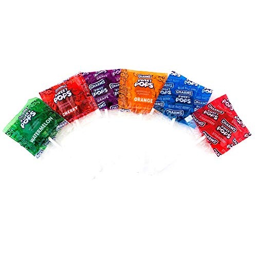 Charms Sweet Pops, Hard Candy Lollipops Assorted Fruit Flavors, ...