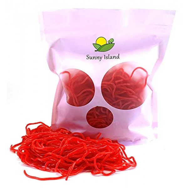 Sunny Island Gustafs Strawberry Laces, Red Licorice Laces Candy