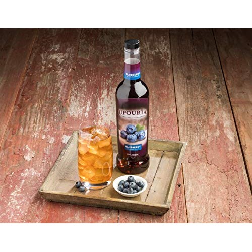 Upouria Blueberry Flavored Syrup, 100% Vegan And Gluten-Free, 75