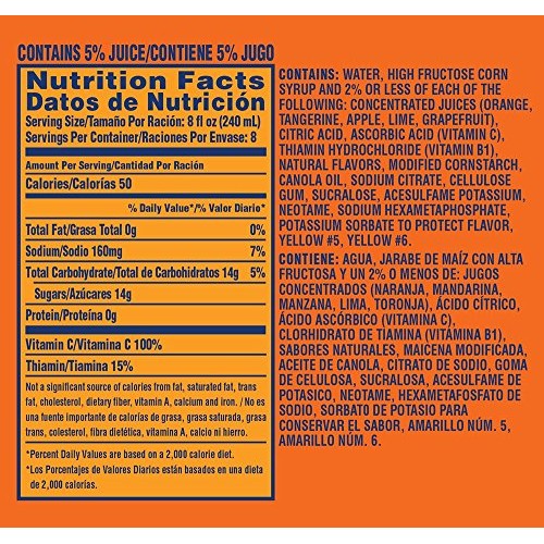 Sunnyd Orange Drink, Tangy Original, 64 Ounce Pack Of 8