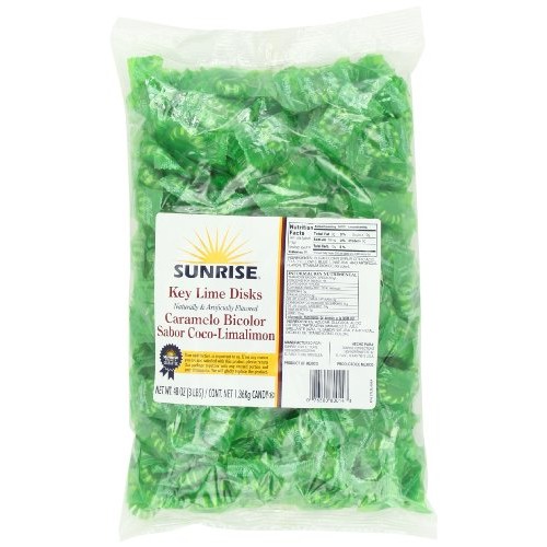 Sunrise Confections Key Lime Disks - Hard Candy 3 Pound Bag