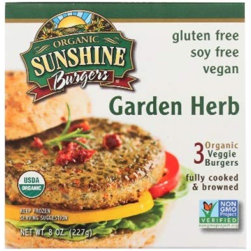 Sunshine Burger Company Organic Garden Vegetable Burger -- 12 Pe
