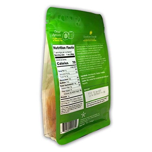 Sun Dried Apricots Premium Quality - Sunshine Snacks - 7 Oz 0 Sun Dried Apricots Premium Quality - Sunshine Snacks - 7 Oz 0