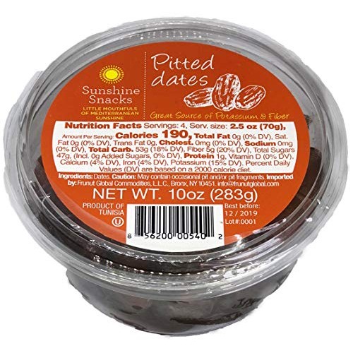 Sunshine Snacks Pitted Date Premium Quality 10 Oz