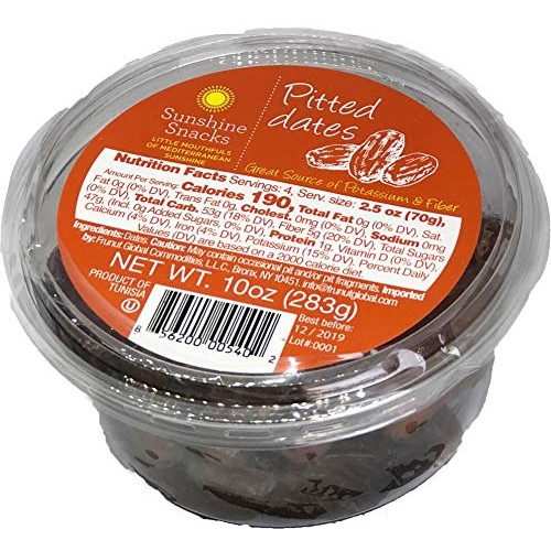 Sunshine Snacks Pitted Date Premium Quality 10 Oz