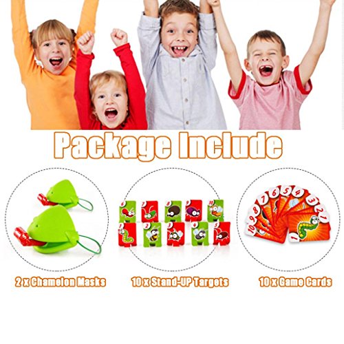 Tic Tac Tongue Catch Bugs Game, Funny Take Card-Eat Pest Car,Dou