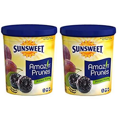 Sunsweet Amazin Prunes, Pitted Prunes, Two 16 Oz Containers Of P