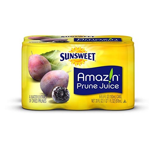 Sunsweet Amazin Prune Juice, 5.5 Fl Ounce Cans Pack Of 4