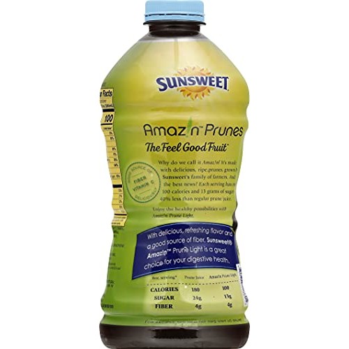 Sunsweet Amazin Prune Juice Light | Gluten Free, Vegan, Low Fat,
