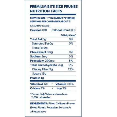 Sunsweet Amazin Prunes, Bite Size Pitted, In 16 Oz Container