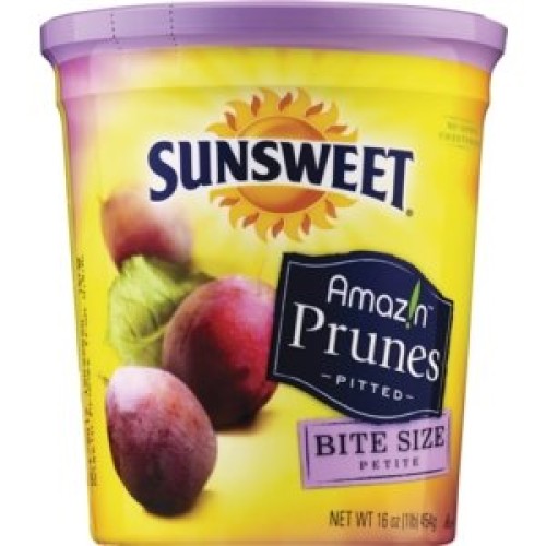 Sunsweet Amazin Prunes, Bite Size Pitted, In 16 Oz Container