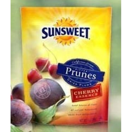 Sunsweet Pitted Prunes, Cherry Essence, 6 Oz Pack Of 6