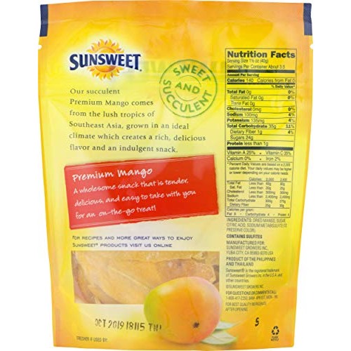 Sunsweet Premium Mango, 5 Ounce