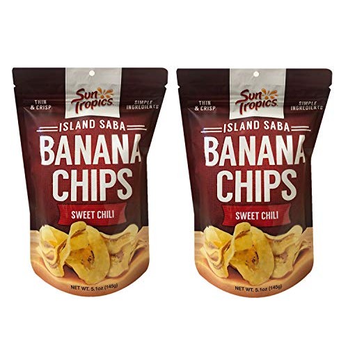 Sun Tropics Island Thin Banana Chips 6Oz, 2 Pack Sweet Chili