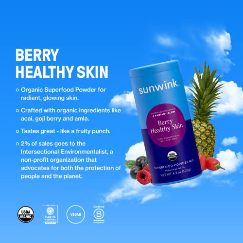 Sunwink Berry Healthy Skin Organic Superfood Powder Mix Antioxid