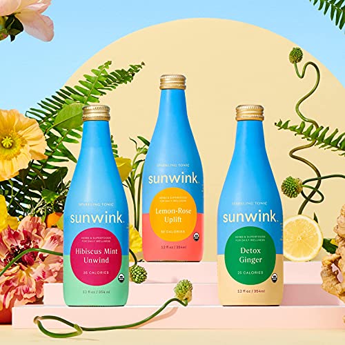 Sunwink Mocktail Tonic 12 Pack | Organic, Non-Alcoholic Sparklin