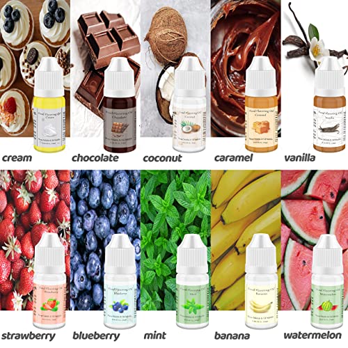 Sunyamgo Food Flavoring, 10 Packs Concentrated Flavoring Extract