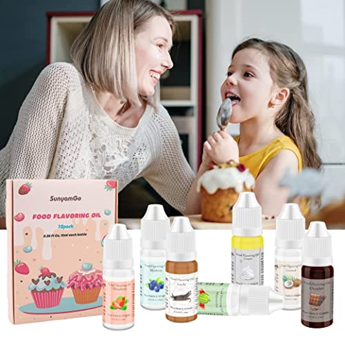 Sunyamgo Food Flavoring, 10 Packs Concentrated Flavoring Extract
