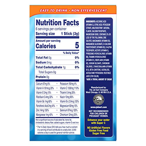 Super C Immunity Vitamin And Mineral Singles To Go Water Drink M