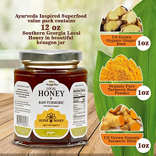 Super Honey - Georgia Honey - Raw Turmeric Honey Plus Turmeric R...