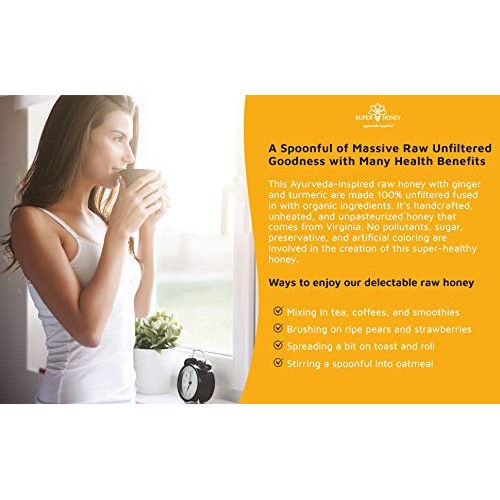 Virginia Turmeric Ginger Honey With Black Pepper | Super Honey |