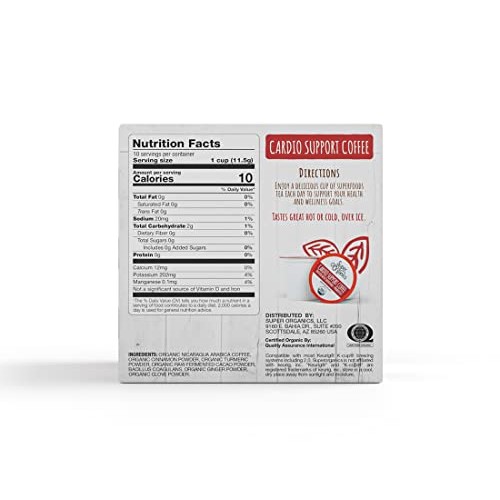 Super Organics Cardio Support Coffee Brew Cups With Superfoods &...