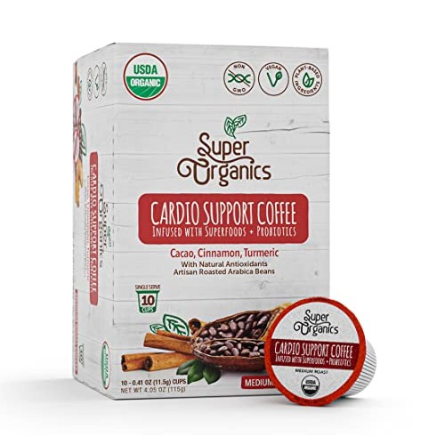 Super Organics Cardio Support Coffee Brew Cups With Superfoods &...
