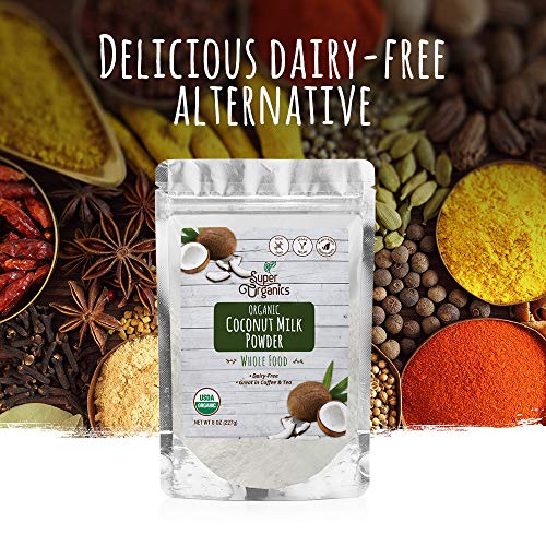 Super Organics Coconut Milk Powder, Superfood Powder, Raw, Whole...