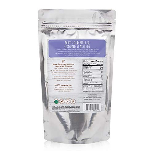 Super Organics Cold Milled Ground Flaxseed | Omegas 3, 6 &Amp; 9 – O
